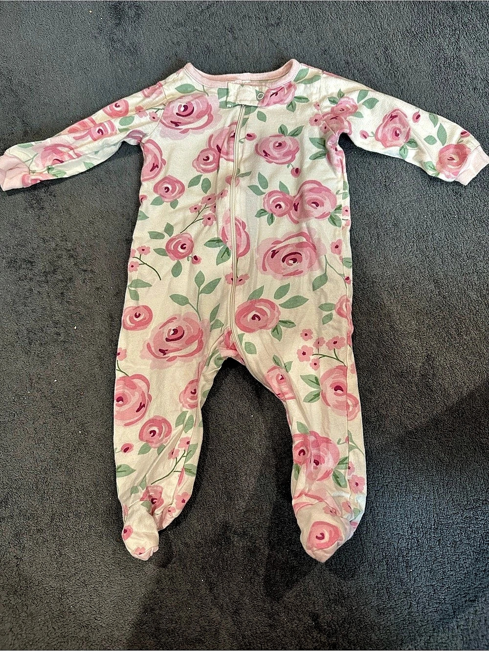 Gerber Floral Footie Baby 3-6M Like New